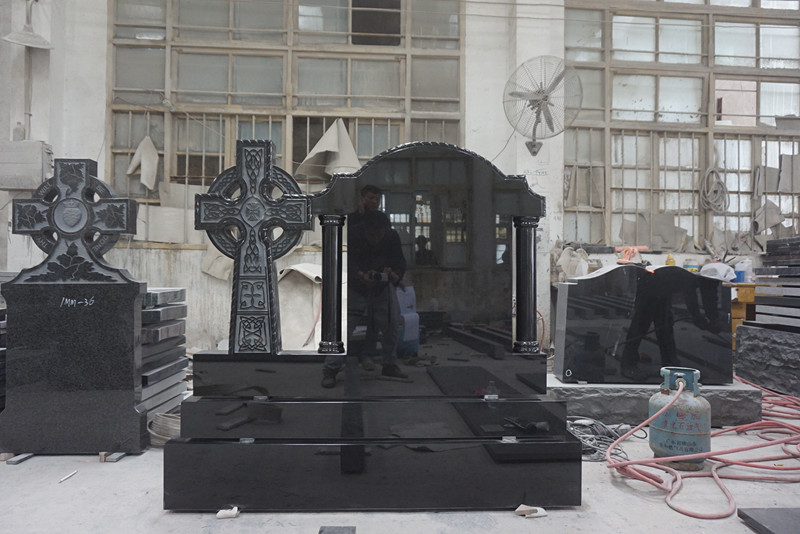 Ireland monuments  India black carving cross tombstone