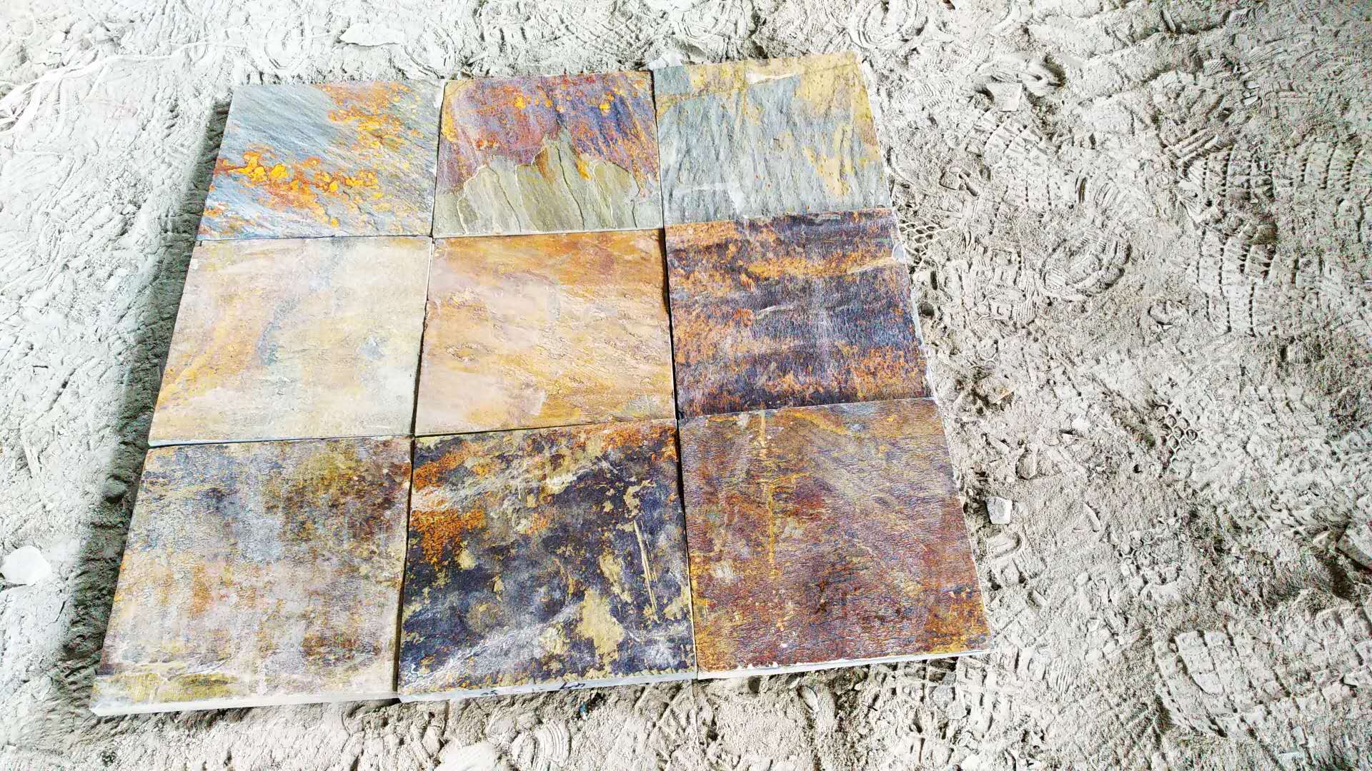 Rusty slate yellow color slate for UK 