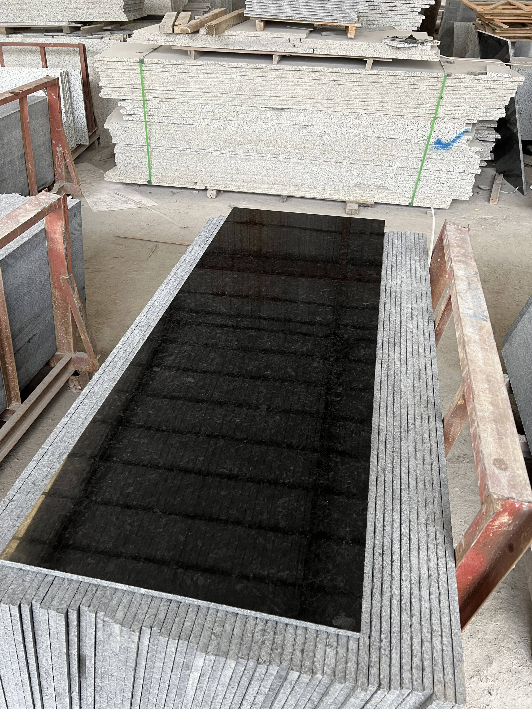 Angola black tiles