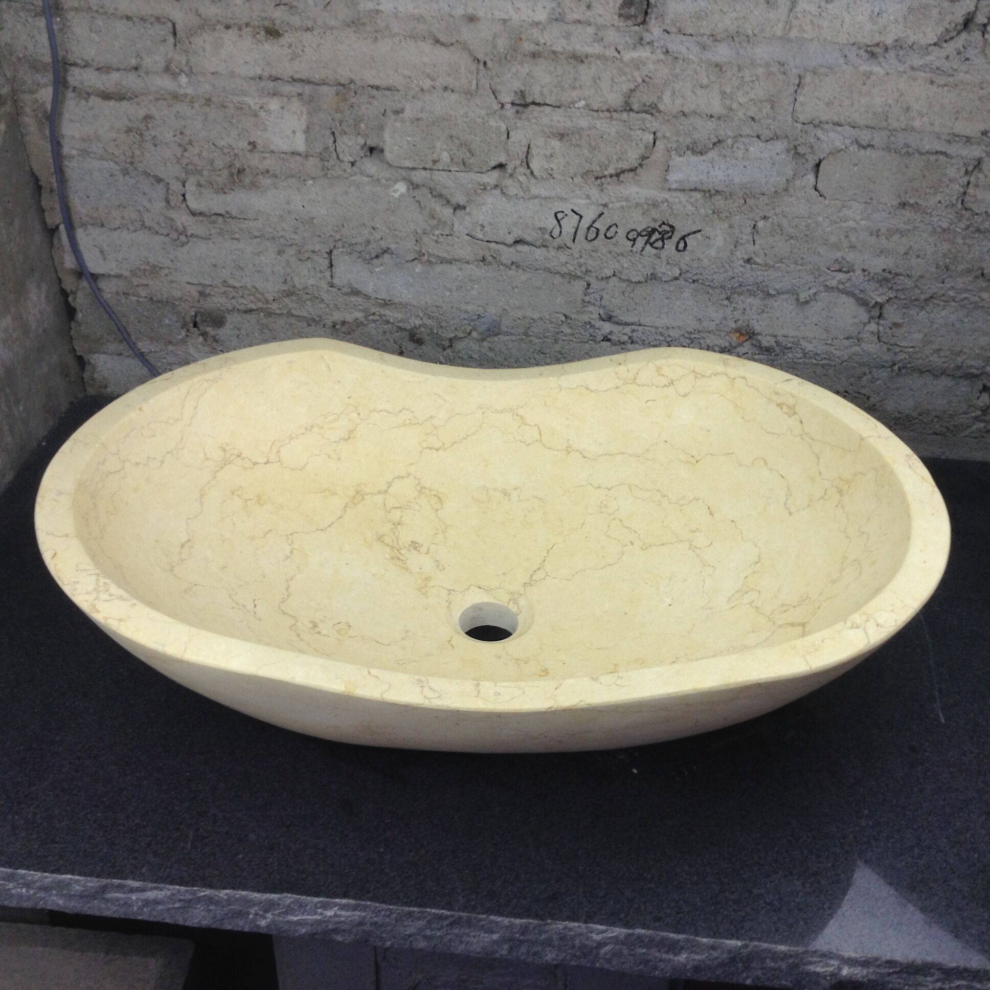 Vanity tops-Basin Beige marble white marble