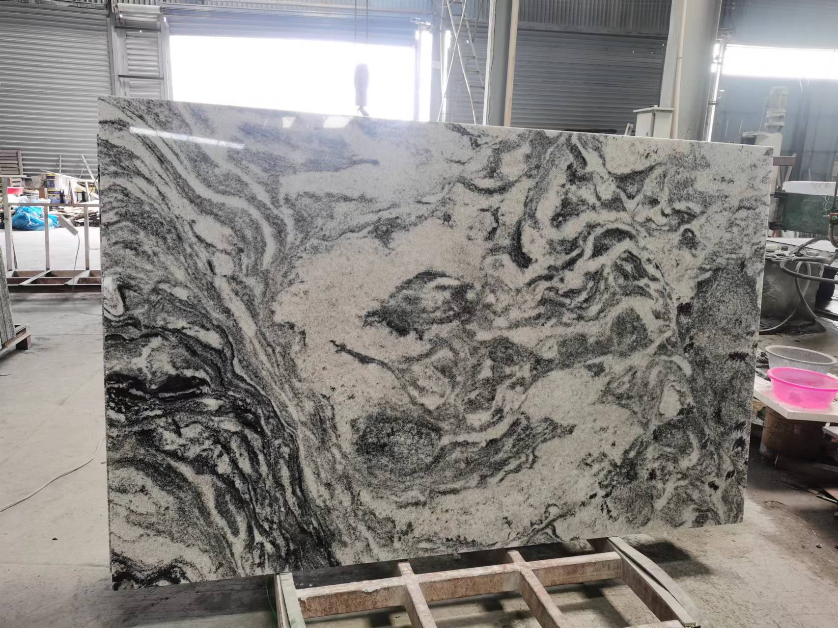Viscount white big slabs cover slabs for monuments for outdoors